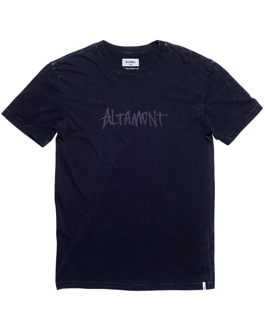 ONE LINER WASH TEE S/S Basic T-Shirt Altamont Apparel BLACK/BLACK S 