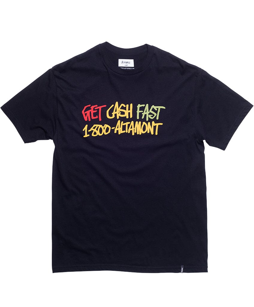 FAST CASH TEE S/S Basic T-Shirt Altamont Apparel BLACK S 