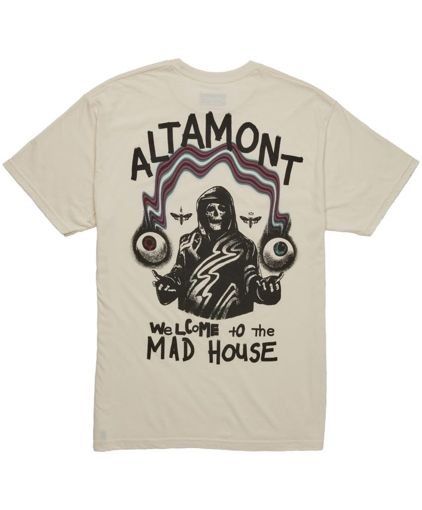 WELCOME TO THE MADHOUSE TEE S/S Basic T-Shirt Altamont Apparel BONE M 