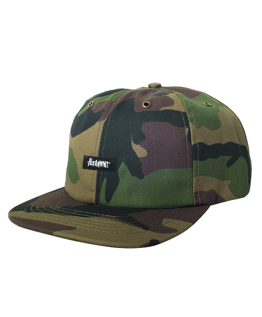 ONE LINER BOX STRAPBACK HAT Custom Hat Altamont Apparel CAMO ONE SIZE 
