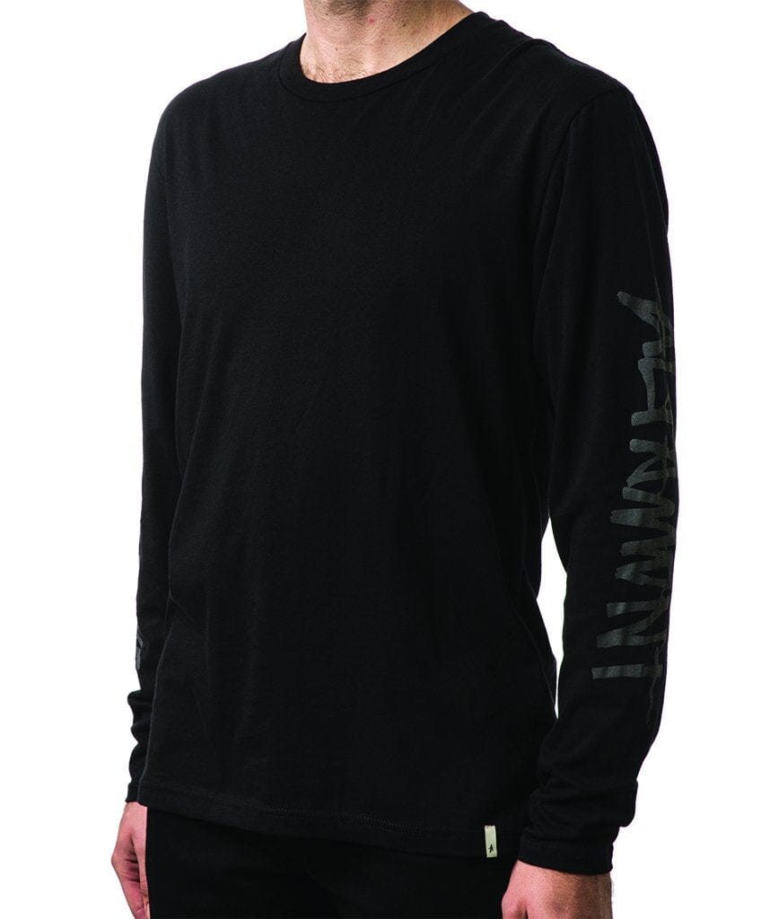 ONE LINER L/S TEE L/S Basic T-Shirt Altamont Apparel BLACK/BLACK S 