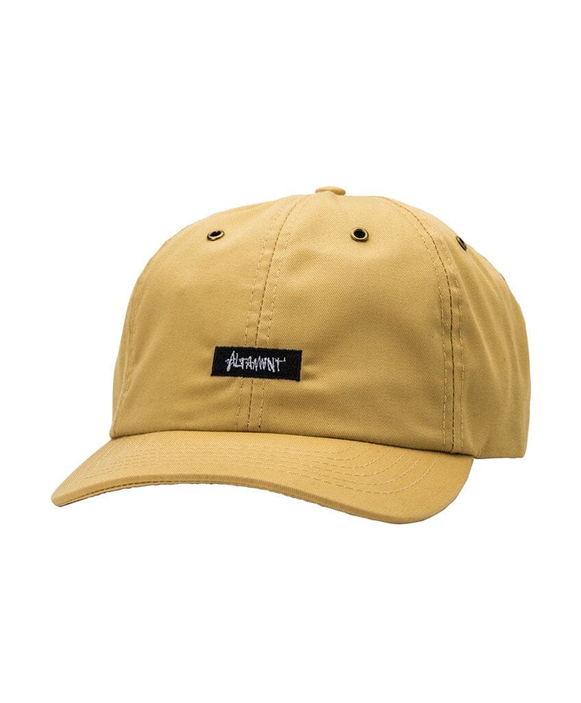 ONE LINER BOX STRAPBACK HAT Custom Hat Altamont Apparel GOLD ONE SIZE 