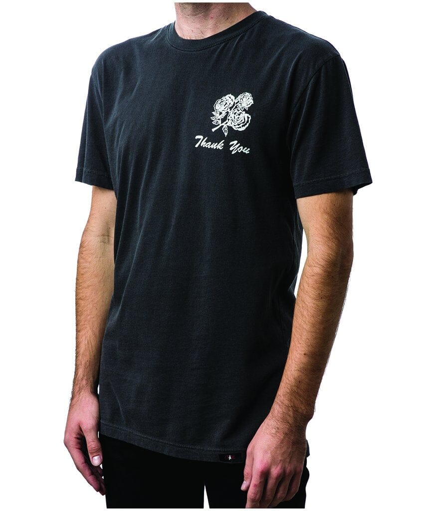 THANK YOU ROSE TEE Shirts & Tops Altamont Apparel BLACK S 