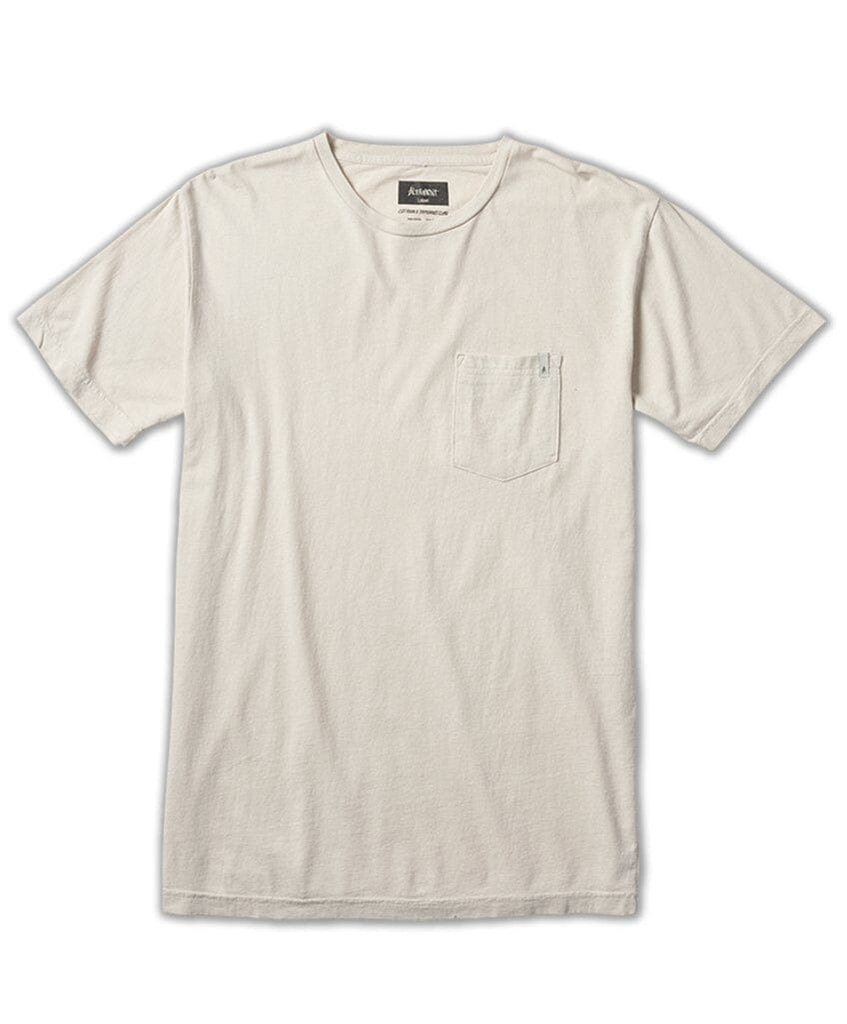 Logo Label Unisex Pigment Dyed Pocket T-Shirt Natural / XXL