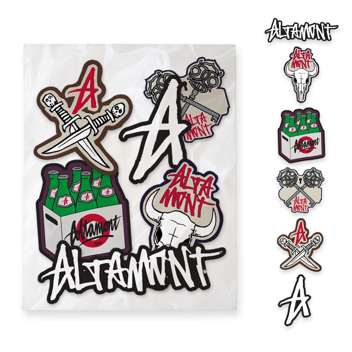 ALTAMONT STICKERS 6 PACK Decal/Sticker Altamont Apparel 